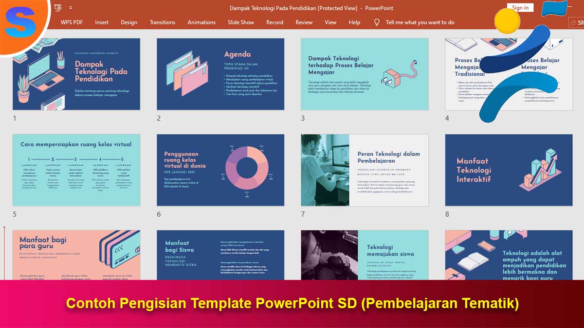 Contoh-Pengisian-Template-PowerPoint-SD-(Pembelajaran-Tematik)-Kurikulum-Merdeka Contoh Pengisian Template PowerPoint SD (Pembelajaran Tematik) Kurikulum Merdeka