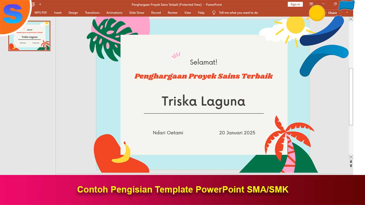 Contoh-Pengisian-Template-PowerPoint-SMA-SMK Contoh Pengisian Template PowerPoint SMA/SMK