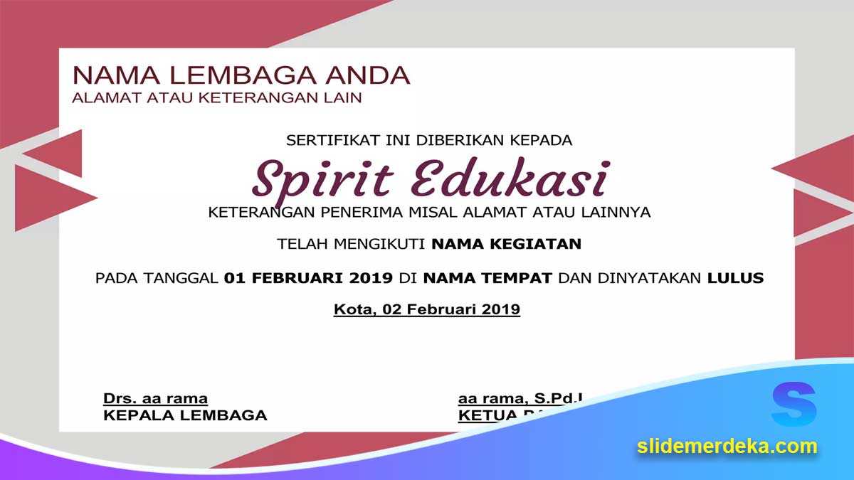 Sertifikasi-Internal-Template-PPT-Sekolah Sertifikasi Internal Template PPT Sekolah