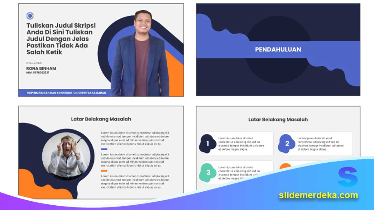 Template PPT SMA untuk Simulasi Sidang Ilmiah