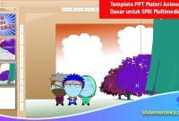 Template PPT Materi Animasi 2D Dasar untuk SMK Multimedia