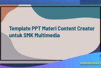 Template PPT Materi Content Creator untuk SMK Multimedia