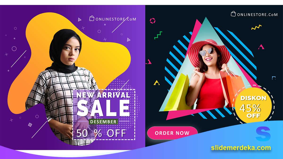 Template PPT Materi Desain Feed Instagram untuk SMK Multimedia