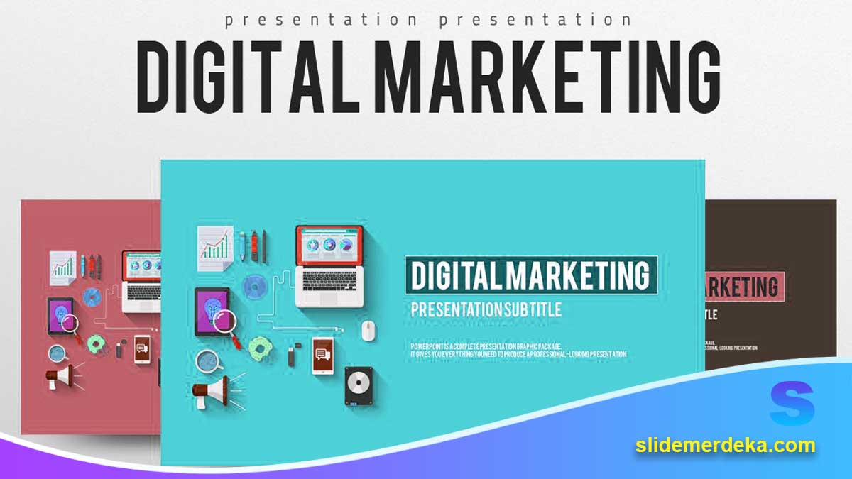 Template PPT Materi Digital Marketing untuk SMK