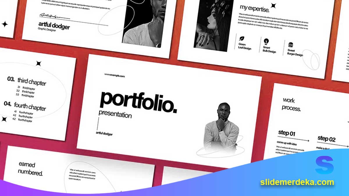 Template PPT Materi Digital Portfolio