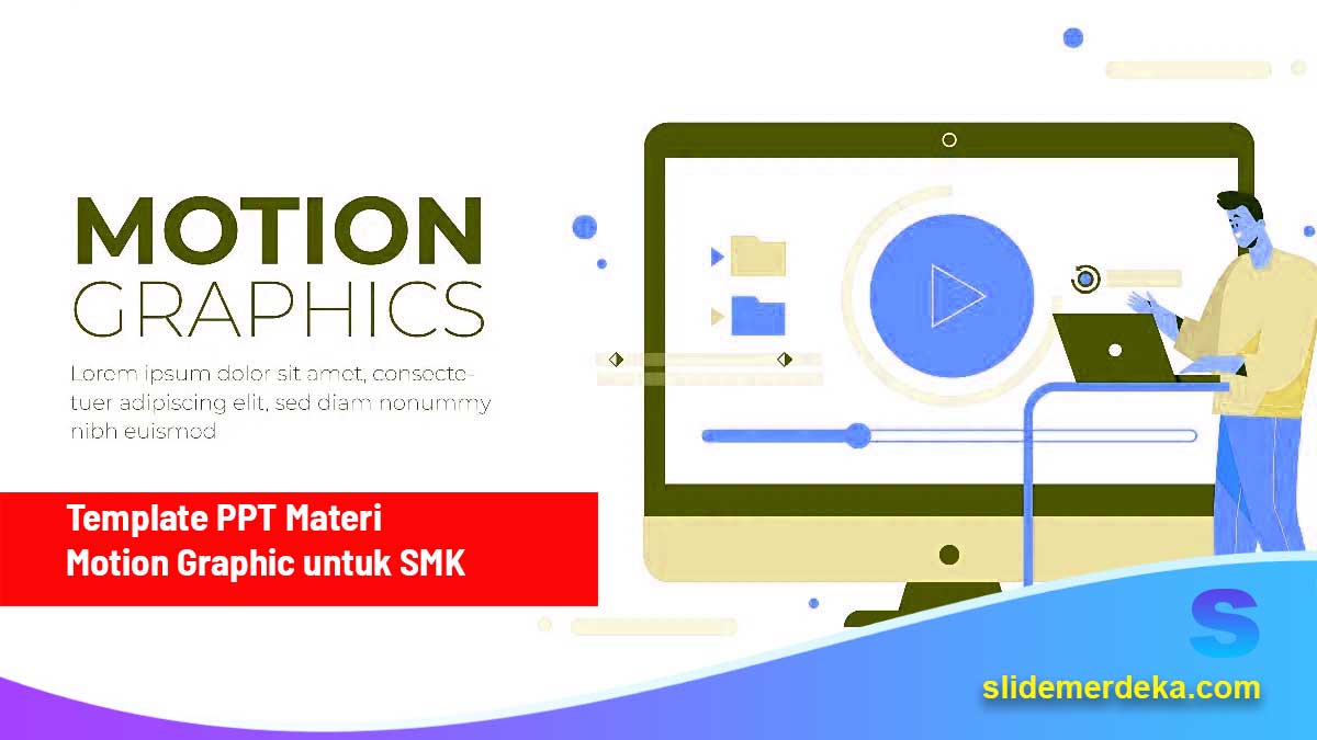 Template PPT Materi Motion Graphic untuk SMK