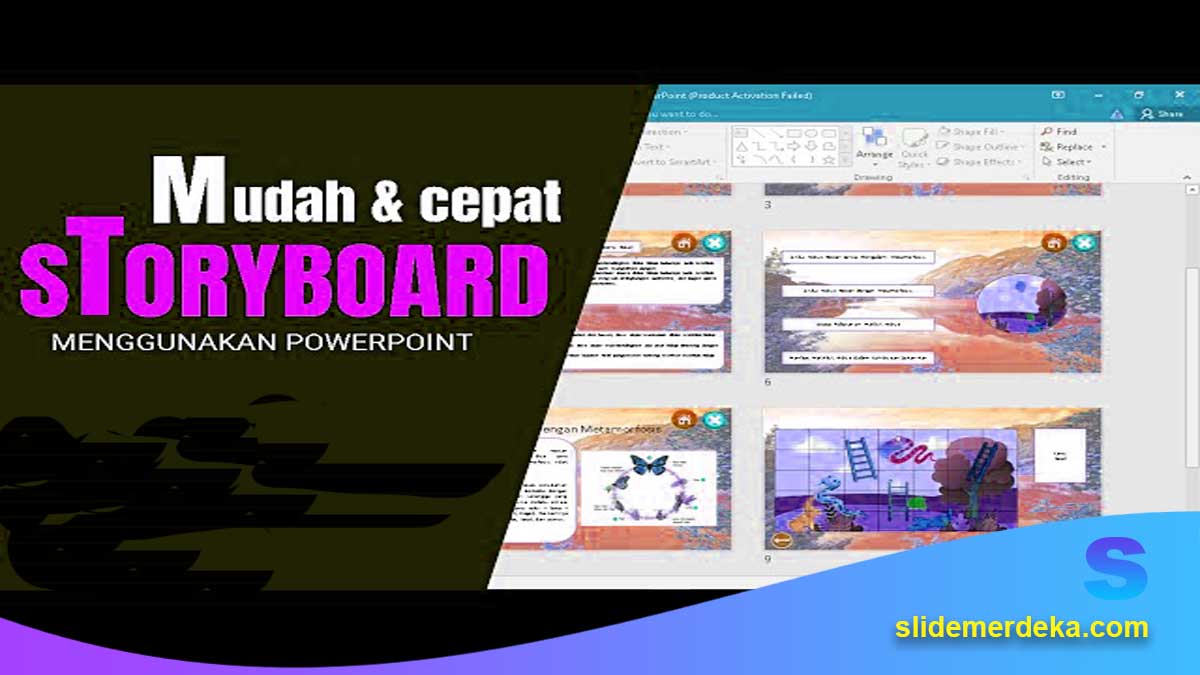 Template PPT Materi Storyboard untuk Produksi Video SMK Multimedia