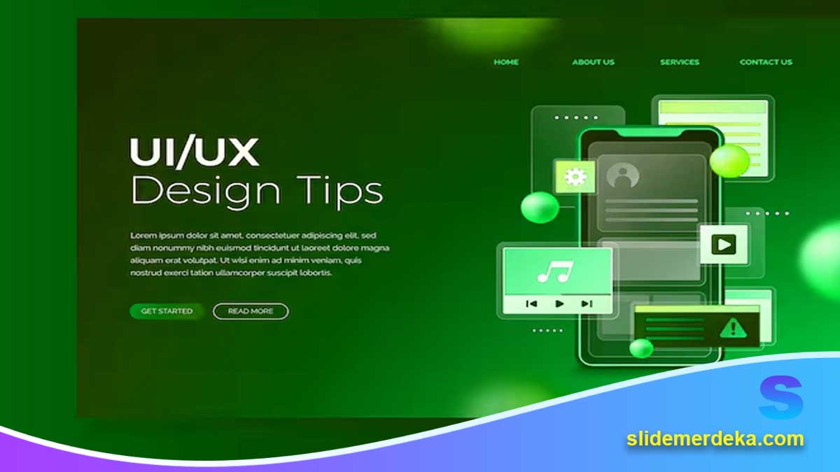 Template PPT Materi UI/UX Design untuk SMK Multimedia - Slide Merdeka