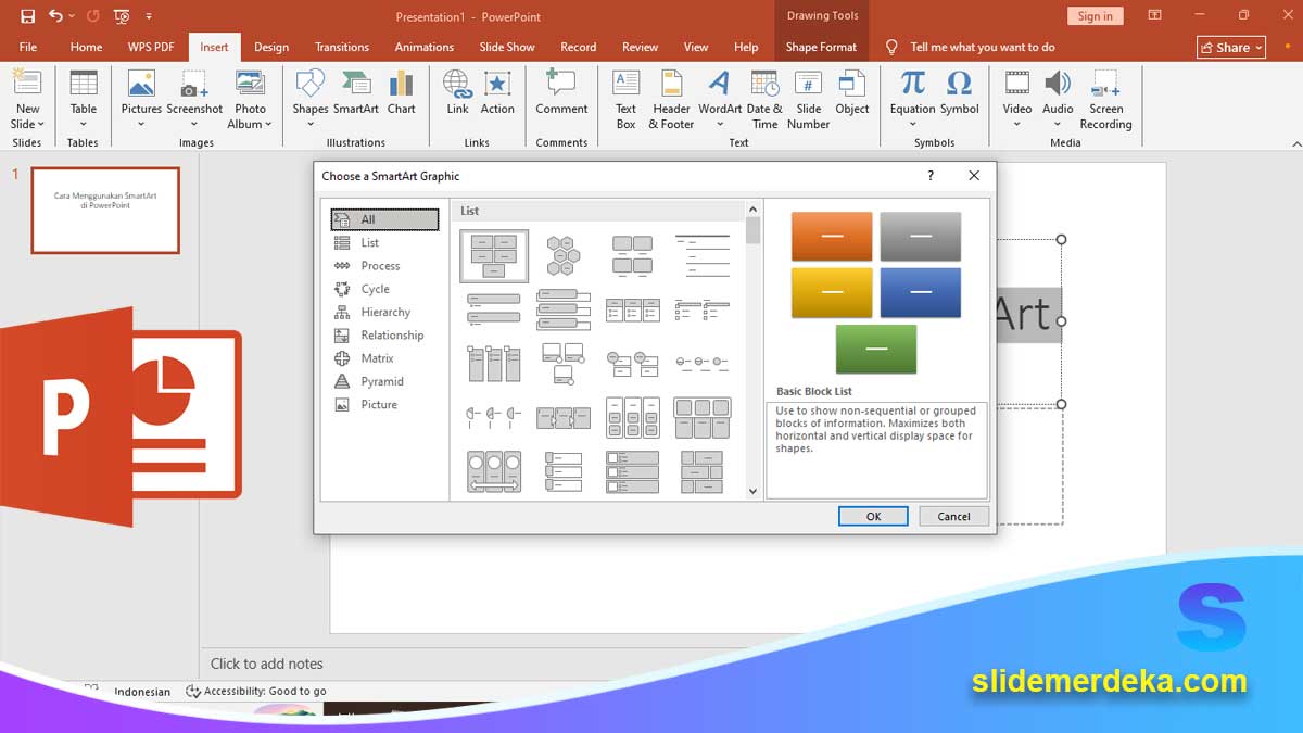 Cara Menggunakan SmartArt di PowerPoint