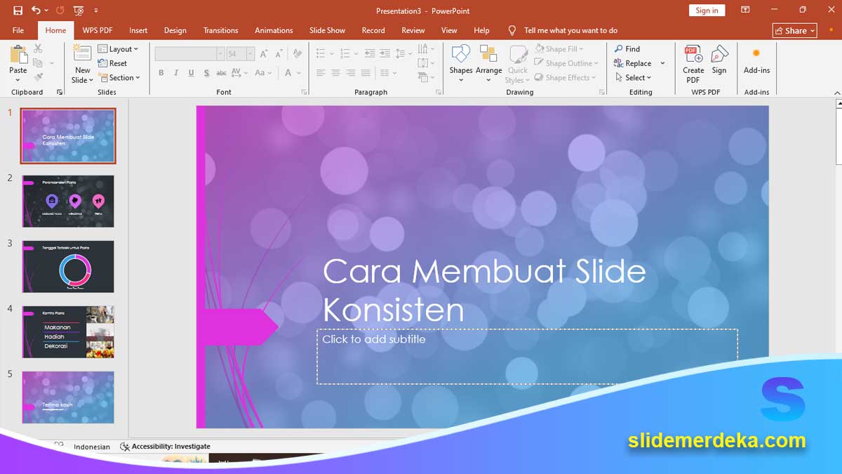 Cara Membuat Slide Konsisten
