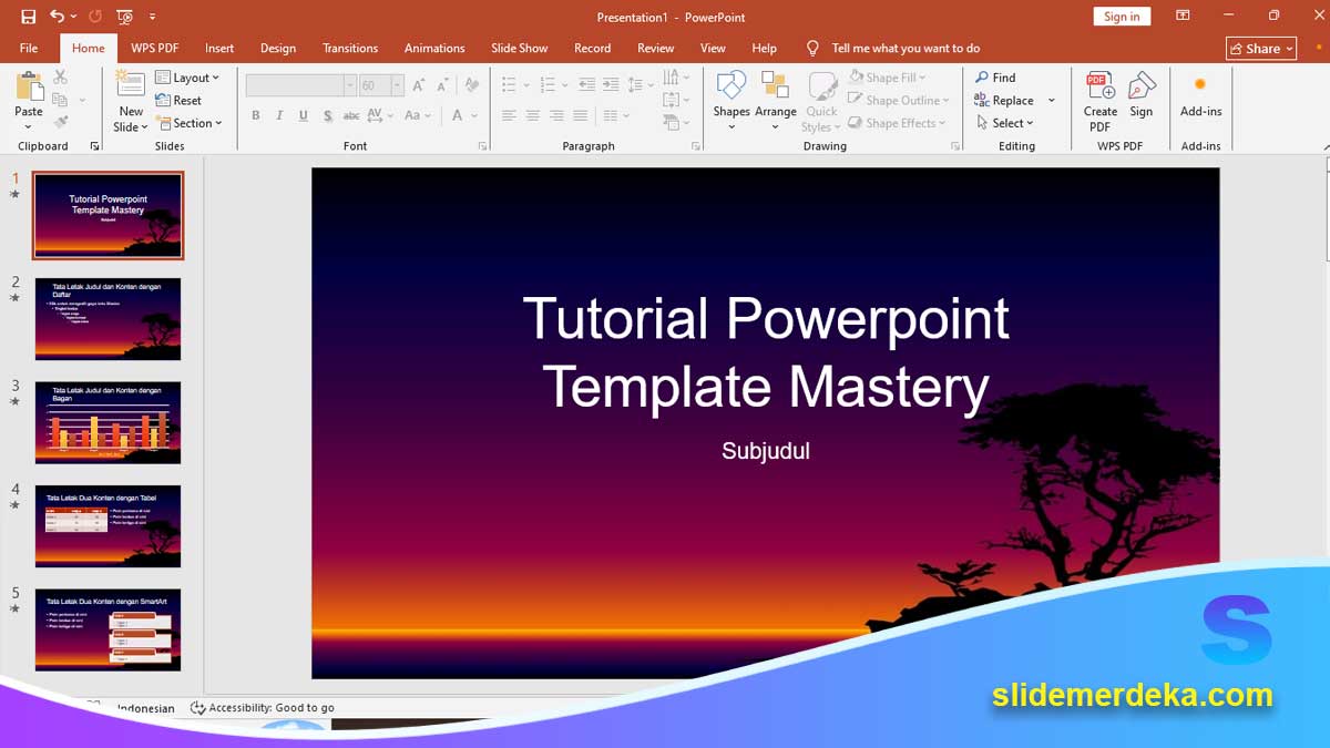 Tutorial Powerpoint Template Mastery
