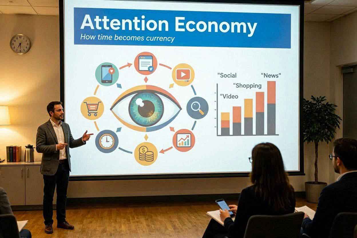 gambar ilustrasi The Attention Economy dalam Presentasi
